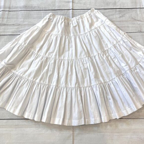 Little Parni White Tiered Skirt - Picture 5 of 6